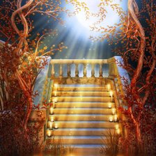 Схема вышивки «золотая лестница»