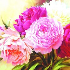 Схема вышивки «пионы»