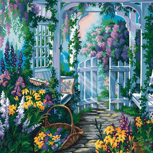 Схема вышивки «В саду»