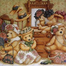 Схема вышивки «Серия Мишки»