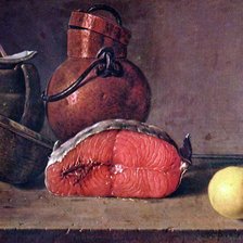 Схема вышивки «натюрморт с рыбой и лимоном»