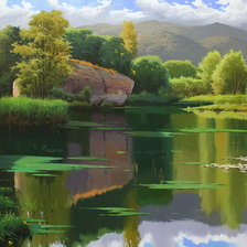 Схема вышивки «летний пейзаж»