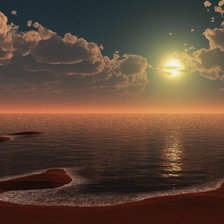 Схема вышивки «закат»