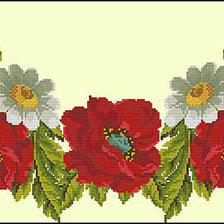 Схема вышивки «маки»