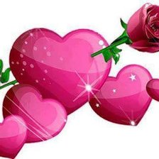 Схема вышивки «сердечки»