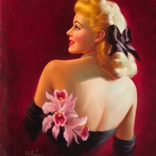 Схема вышивки «девушка»