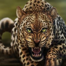 Схема вышивки «леопард»