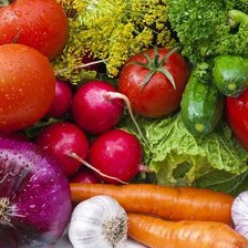 Схема вышивки «овощи»