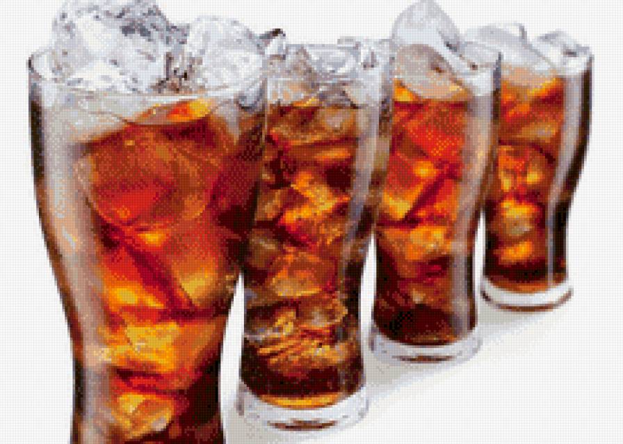 напиток со льдом - кухня, напиток, лед, стаканы, кока-кола - предпросмотр