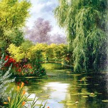 Схема вышивки «старый пруд»