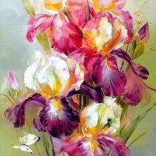 Схема вышивки «ирисы»