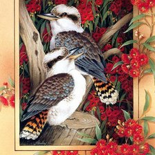 Схема вышивки «пано птицы»