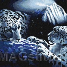 Схема вышивки «тигры»