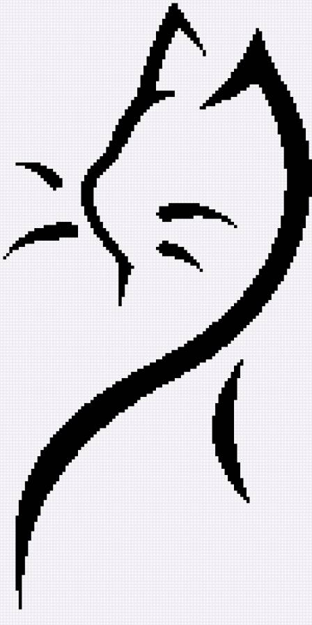 Киса - кошка, монохром, животное - предпросмотр