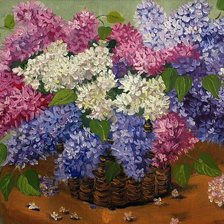 Схема вышивки «сирень»