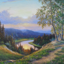 Схема вышивки «пейзаж»