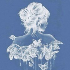 Схема вышивки «Девушка с бабочками»