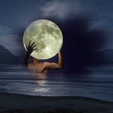 Схема вышивки «луна»