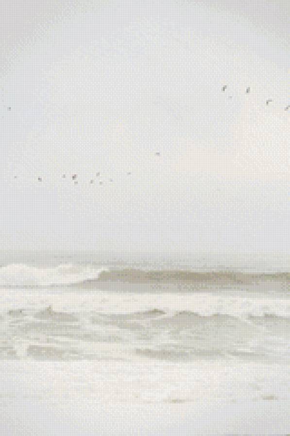 белое море - волны, горизонт, море - предпросмотр