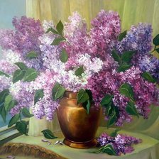 Схема вышивки «букет сирени»