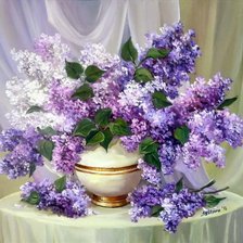 Схема вышивки «букет сирени»