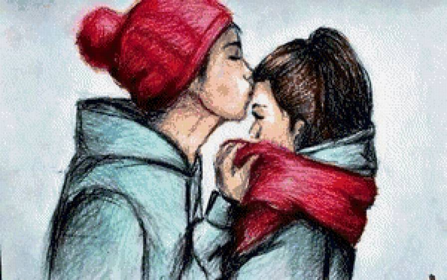 Настоящая любовь - пара, поцелуй, любовь - предпросмотр