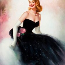 Схема вышивки «ретро дива»