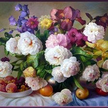 Схема вышивки «цветы»