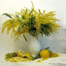 Схема вышивки «мимоза»