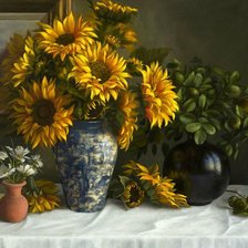 Схема вышивки «подсолнухи»