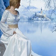 Схема вышивки «Девушка-Зима»