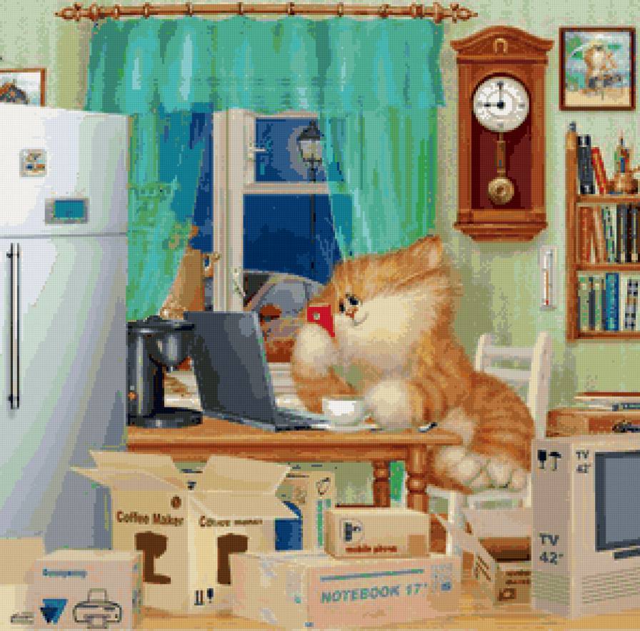 любитель техники - котики - предпросмотр