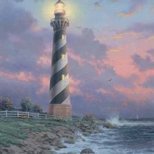 Схема вышивки «Маяк на закате»