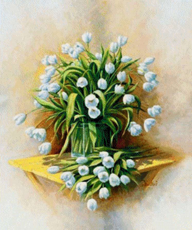 белые цветы - цветы - предпросмотр