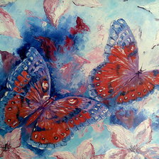 Схема вышивки «панно с бабочками»