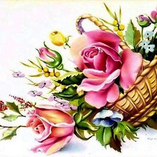 Схема вышивки «ретро-розы»