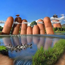 Схема вышивки «Река в руках»