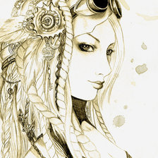 Схема вышивки «Девушка»