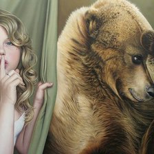 Схема вышивки «bimba e orsi»