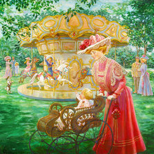 Схема вышивки «alla giostra»