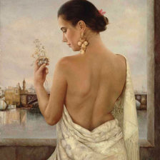 Схема вышивки «девушка»