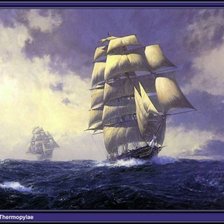 Схема вышивки «корабль»