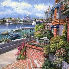 Схема вышивки «Вид на море»