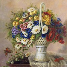 Схема вышивки «цветы»