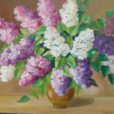 Схема вышивки «сирень»