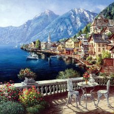 Схема вышивки «Вид на море.Греция»