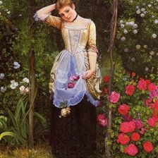 Схема вышивки «Девушка»