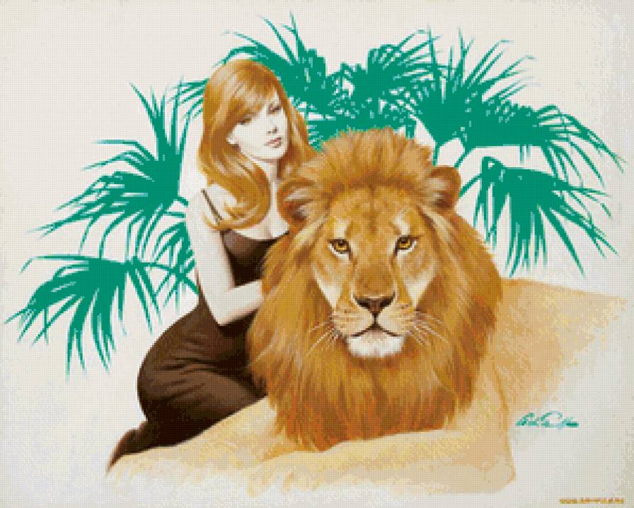 Девушка со львом - люди, девушка - предпросмотр