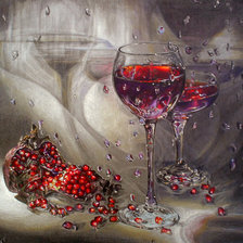 Схема вышивки «Гранатовое вино 2»