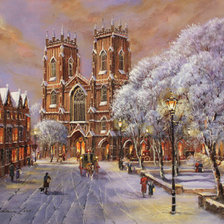 Схема вышивки «зимний пейзаж»